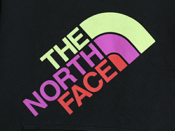 ノースフェイス プリント スウェット フード パーカー レディース М The North Face プルオーバー 裏起毛 トレーナー アウトドア ブラック