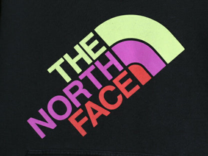 ノースフェイス プリント スウェット フード パーカー レディース М The North Face プルオーバー 裏起毛 トレーナー アウトドア ブラック