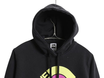 ノースフェイス プリント スウェット フード パーカー レディース М The North Face プルオーバー 裏起毛 トレーナー アウトドア ブラック