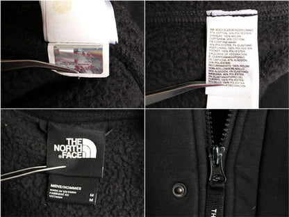 US企画 ノースフェイス フルジップ フェイスマスク付き スウェット フード パーカー ジャケット メンズ M 古着 The North Face ブルゾン 黒