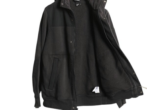 US企画 ノースフェイス フルジップ フェイスマスク付き スウェット フード パーカー ジャケット メンズ M 古着 The North Face ブルゾン 黒