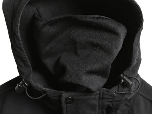 US企画 ノースフェイス フルジップ フェイスマスク付き スウェット フード パーカー ジャケット メンズ M 古着 The North Face ブルゾン 黒