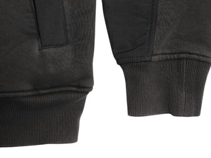 US企画 ノースフェイス フルジップ フェイスマスク付き スウェット フード パーカー ジャケット メンズ M 古着 The North Face ブルゾン 黒