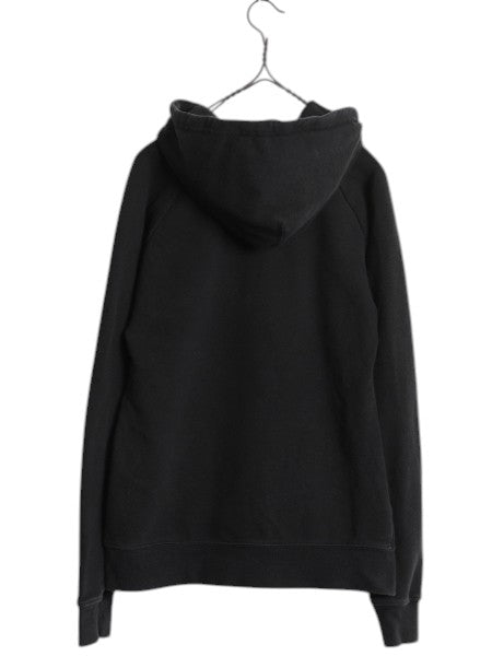 ノースフェイス プリント スウェット フード パーカー レディース М / 古着 黒 The North Face プルオーバー 裏起毛 トレーナー ブラック