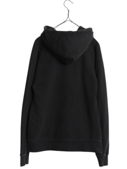 ノースフェイス プリント スウェット フード パーカー レディース М / 古着 黒 The North Face プルオーバー 裏起毛 トレーナー ブラック
