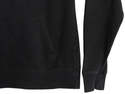 ノースフェイス プリント スウェット フード パーカー レディース М / 古着 黒 The North Face プルオーバー 裏起毛 トレーナー ブラック