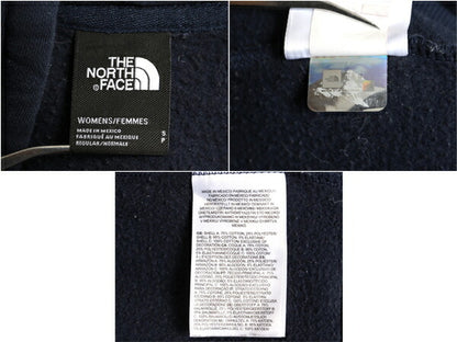 ノースフェイス 両面 プリント スウェット フード パーカー レディース S / The North Face プルオーバー トレーナー アウトドア 裏起毛 紺