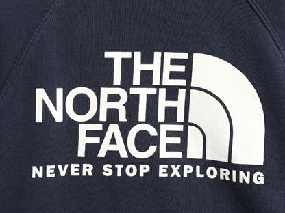 ノースフェイス 両面 プリント スウェット フード パーカー レディース S / The North Face プルオーバー トレーナー アウトドア 裏起毛 紺