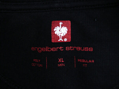 The North Face engelbert strauss プリント スウェット フード パーカー メンズ XL アウトドア トレーナー プルオーバー 大きいサイズ 黒