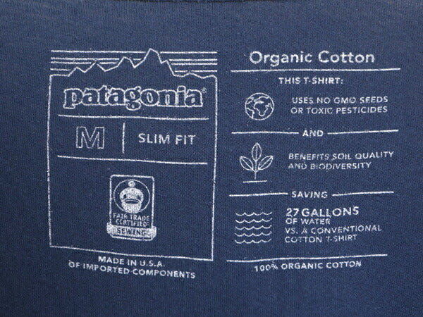 USA製 パタゴニア プリント 半袖 Tシャツ メンズ М / Patagonia アウトドア スコープ グラフィック スリムフィット オーガニック コットン