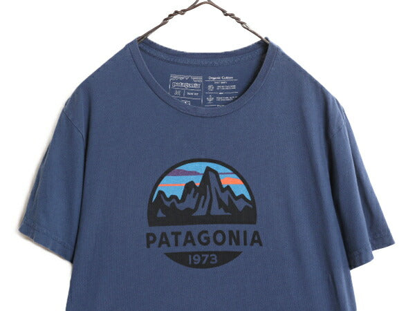 USA製 パタゴニア プリント 半袖 Tシャツ メンズ М / Patagonia アウトドア スコープ グラフィック スリムフィット オーガニック コットン
