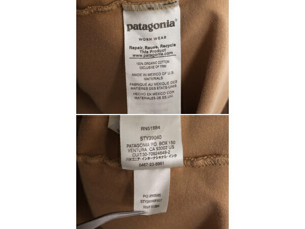 17年製 パタゴニア プリント 長袖 Tシャツ メンズ М / Patagonia アウトドア ロンT グラフィック ステッカー ロゴ オーガニック コットン