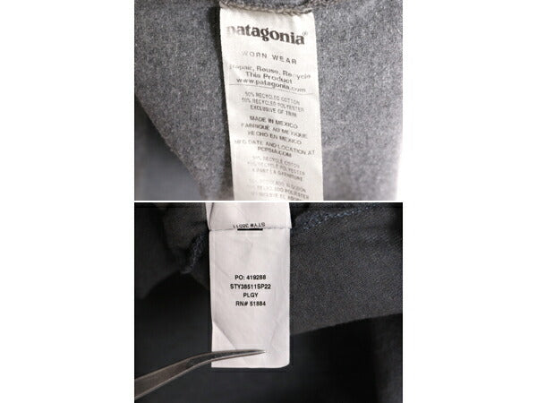 19年製 パタゴニア 両面 プリント 半袖 Tシャツ メンズ L / Patagonia アウトドア グラフィック イラスト バックプリント クルーネック 灰