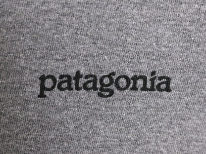 19年製 パタゴニア 両面 プリント 半袖 Tシャツ メンズ L / Patagonia アウトドア グラフィック イラスト バックプリント クルーネック 灰