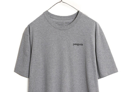 19年製 パタゴニア 両面 プリント 半袖 Tシャツ メンズ L / Patagonia アウトドア グラフィック イラスト バックプリント クルーネック 灰