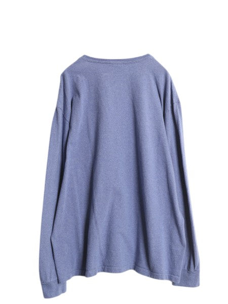 90s ポロ ラルフローレン 長袖 Tシャツ メンズ L オールド ロンT ワンポイント ロングスリーブ カットソー クルーネック ヘビーウェイト 青