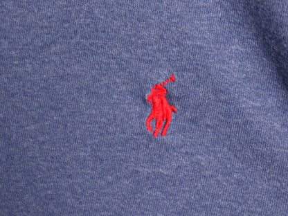 90s ポロ ラルフローレン 長袖 Tシャツ メンズ L オールド ロンT ワンポイント ロングスリーブ カットソー クルーネック ヘビーウェイト 青