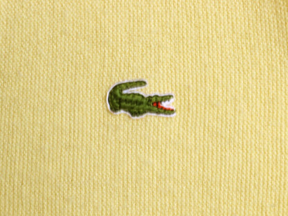 80s USA製 ラコステ アクリル ニット カーディガン メンズ レディース L 古着 ヴィンテージ IZOD LACOSTE 羽織り 前開き セーター イエロー