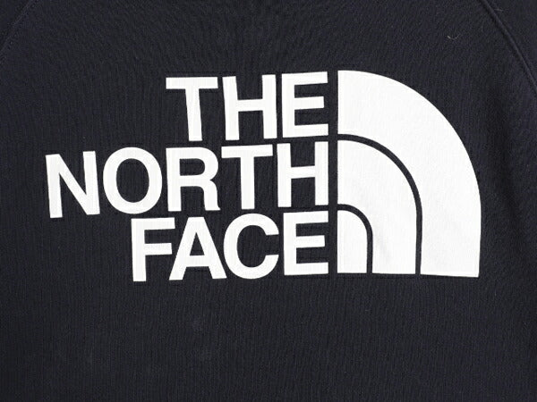 ノースフェイス プリント スウェット フード パーカー レディース S 古着 The North Face プルオーバー トレーナー 裏起毛 薄手 ネイビー