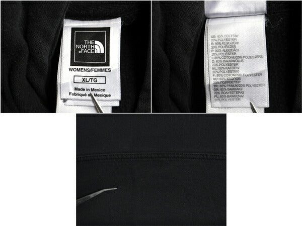 ノースフェイス プリント スウェット フード パーカー レディース XL / 古着 アウトドア プルオーバー 裏起毛 トレーナー 大きいサイズ 黒
