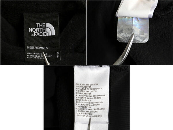 ノースフェイス プリント スウェット フード パーカー メンズ S / The North Face 黒 プルオーバー 裏起毛 トレーナー アウトドア ブラック
