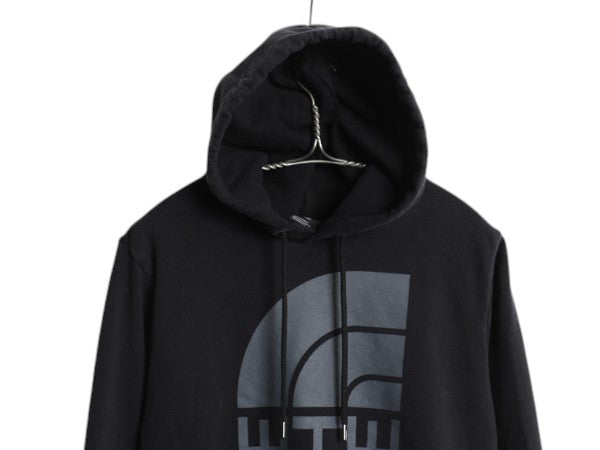 ノースフェイス プリント スウェット フード パーカー メンズ S / The North Face 黒 プルオーバー 裏起毛 トレーナー アウトドア ブラック