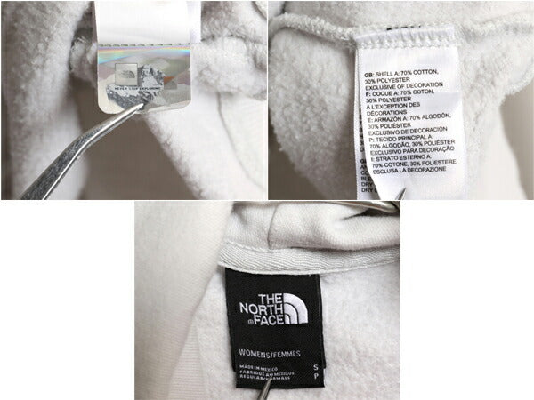 ノースフェイス 両面 プリント スウェット フード パーカー レディース S 古着 The North Face 裏起毛 トレーナー アウトドア プルオーバー