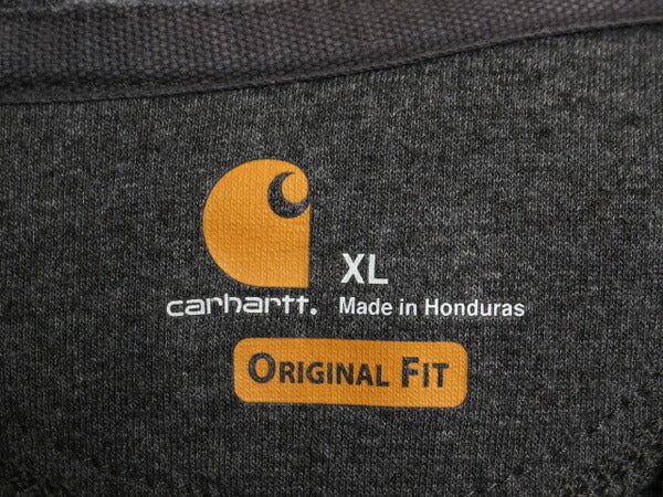 カーハート 袖 プリント スウェット フード パーカー メンズ XL / CARHARTT トレーナー 裏起毛 プルオーバー ミドルウェイト 大きいサイズ