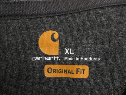 カーハート 袖 プリント スウェット フード パーカー メンズ XL / CARHARTT トレーナー 裏起毛 プルオーバー ミドルウェイト 大きいサイズ