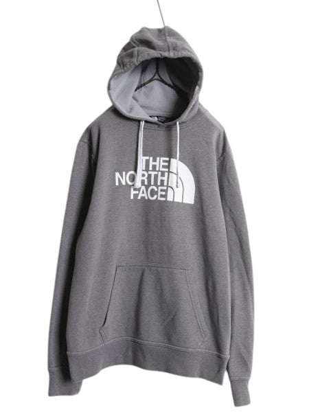 ノースフェイス プリント スウェット フード パーカー メンズ М / The North Face 裏起毛 トレーナー プルオーバー アウトドア ツートン