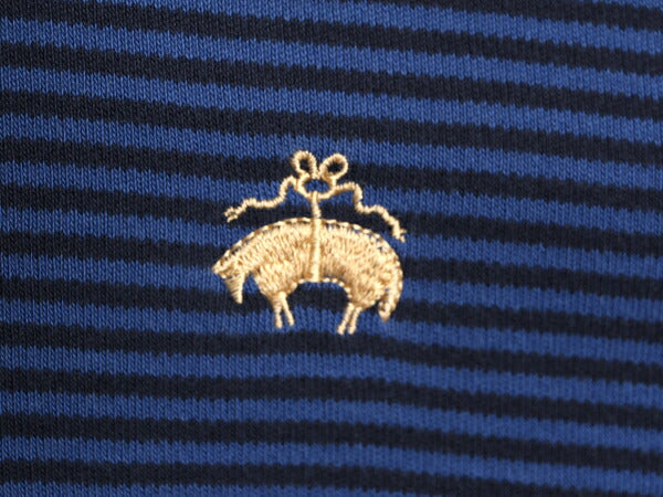 90s ブルックスブラザーズ ゴールデン フリース ボーダー 長袖 ポロシャツ メンズ XL オールド Brooks Brothers ワンポイント 大きいサイズ