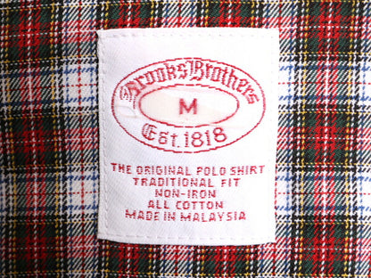 ブルックスブラザーズ チェック 3点留め ボタンダウン 長袖 シャツ メンズ М / 古着 Brooks Brothers コットン ノーアイロン ポケット付き