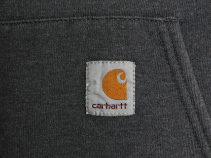 US企画 カーハート フルジップ スウェット フード パーカー メンズ 2XL / トレーナー 裏起毛 ジップアップ ワンポイント 大きいサイズ 灰
