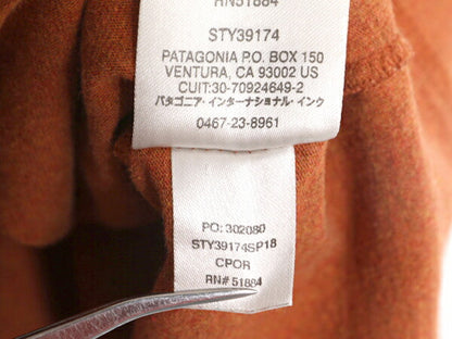 18年製 パタゴニア 両面 プリント 半袖 Tシャツ メンズ М 古着 Patagonia アウトドア フィッツロイ イラスト ボックスロゴ バックプリント