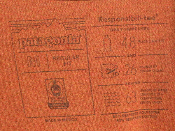 18年製 パタゴニア 両面 プリント 半袖 Tシャツ メンズ М 古着 Patagonia アウトドア フィッツロイ イラスト ボックスロゴ バックプリント