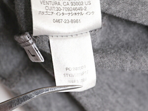 17年製 USA製 パタゴニア プリント 半袖 Tシャツ レディース L 古着 Patagonia アウトドア オーガニックコットン パステル フィッツロイ 灰