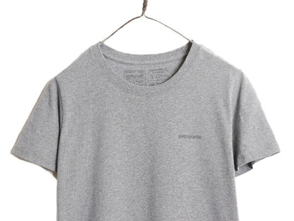 パタゴニア 両面 プリント 半袖 Tシャツ レディース L 古着 Patagonia フィッツロイ アウトドア グラフィック イラスト バックプリント 灰