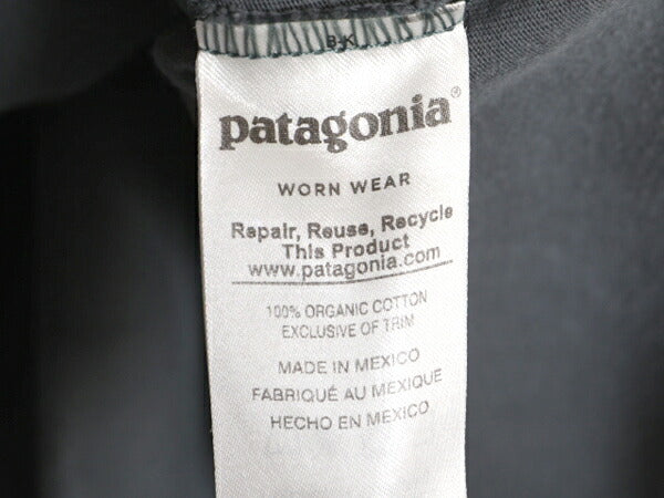 17年製 パタゴニア 両面 プリント 半袖 Tシャツ メンズ L / 古着 Patagonia アウトドア フィッツロイ P6 ボックスロゴ バックプリント 灰