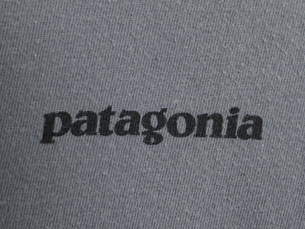 17年製 パタゴニア 両面 プリント 半袖 Tシャツ メンズ L / 古着 Patagonia アウトドア フィッツロイ P6 ボックスロゴ バックプリント 灰