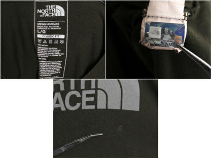 ノースフェイス プリント 長袖 Tシャツ メンズ L 古着 アウトドア ロンT ロングスリーブ クルーネック カットソー ワンポイント グリーン