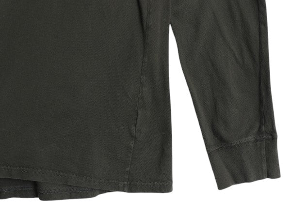 ノースフェイス プリント 長袖 Tシャツ メンズ L 古着 アウトドア ロンT ロングスリーブ クルーネック カットソー ワンポイント グリーン