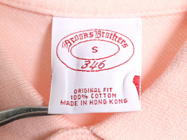 ブルックスブラザーズ 鹿の子 半袖 ポロシャツ メンズ S / 古着 Brooks Brothers 346 半袖シャツ ワンポイント オリジナル フィット ピンク