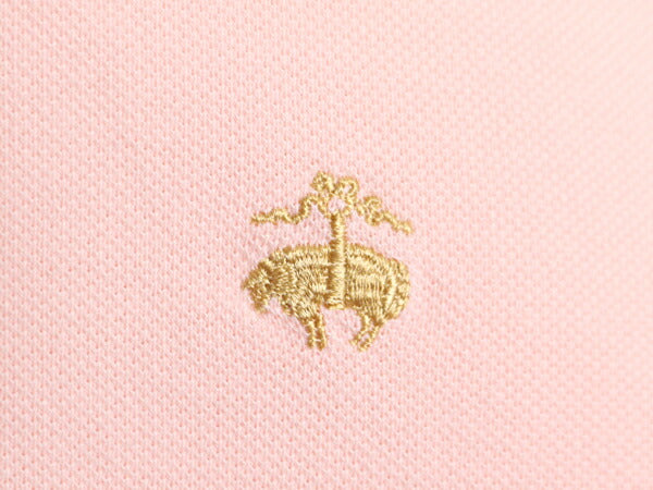 ブルックスブラザーズ 鹿の子 半袖 ポロシャツ メンズ S / 古着 Brooks Brothers 346 半袖シャツ ワンポイント オリジナル フィット ピンク
