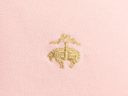 ブルックスブラザーズ 鹿の子 半袖 ポロシャツ メンズ S / 古着 Brooks Brothers 346 半袖シャツ ワンポイント オリジナル フィット ピンク