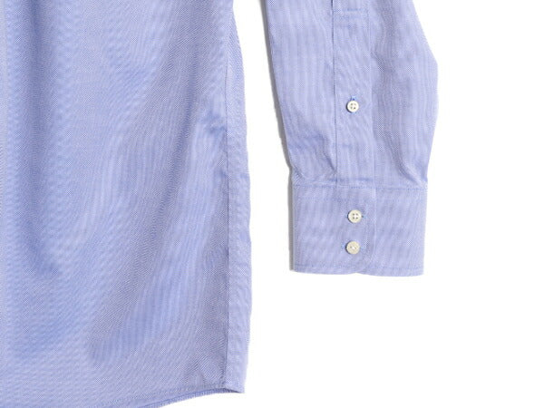 ブルックスブラザーズ 長袖 シャツ メンズ L / 古着 Brooks Brothers ワイシャツ ドレス ピマ コットン ノーアイロン ビジネス 無地 ブルー