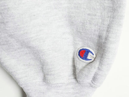 90s USA製 チャンピオン リバースウィーブ カレッジ 刺繍 スウェット メンズ XL オールド トレーナー 裏起毛 ヘビーウェイト 目付き 杢灰