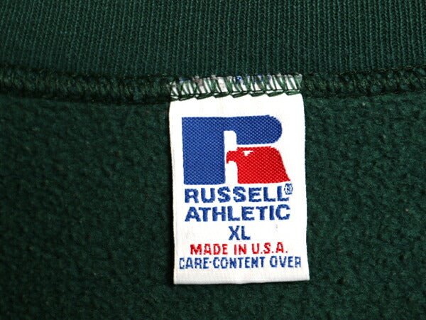 90s USA製 ラッセル 無地 スウェット メンズ レディース XL 古着 オールド RUSSELL ブランク トレーナー 前V 裏起毛 スエット 大きいサイズ