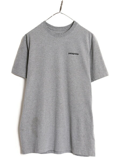 18年製 パタゴニア 両面 プリント 半袖 Tシャツ メンズ М / 古着 Patagonia アウトドア フィッツロイ P6 ボックスロゴ バックプリント 灰