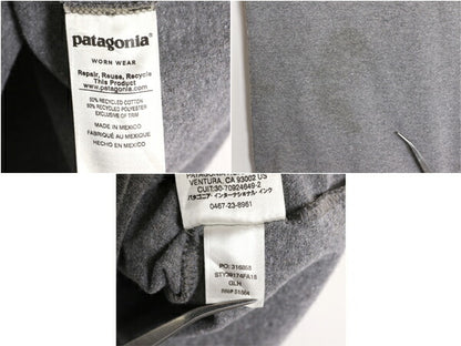 18年製 パタゴニア 両面 プリント 半袖 Tシャツ メンズ М / 古着 Patagonia アウトドア フィッツロイ P6 ボックスロゴ バックプリント 灰
