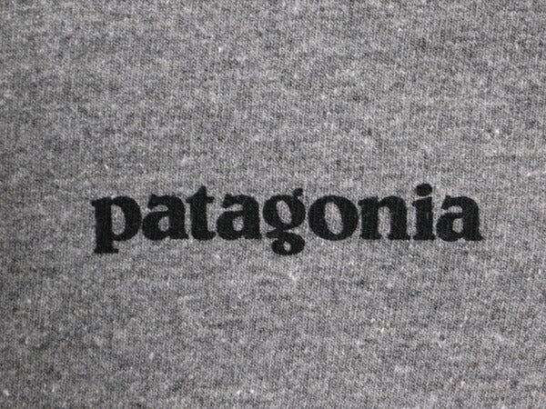 18年製 パタゴニア 両面 プリント 半袖 Tシャツ メンズ М / 古着 Patagonia アウトドア フィッツロイ P6 ボックスロゴ バックプリント 灰